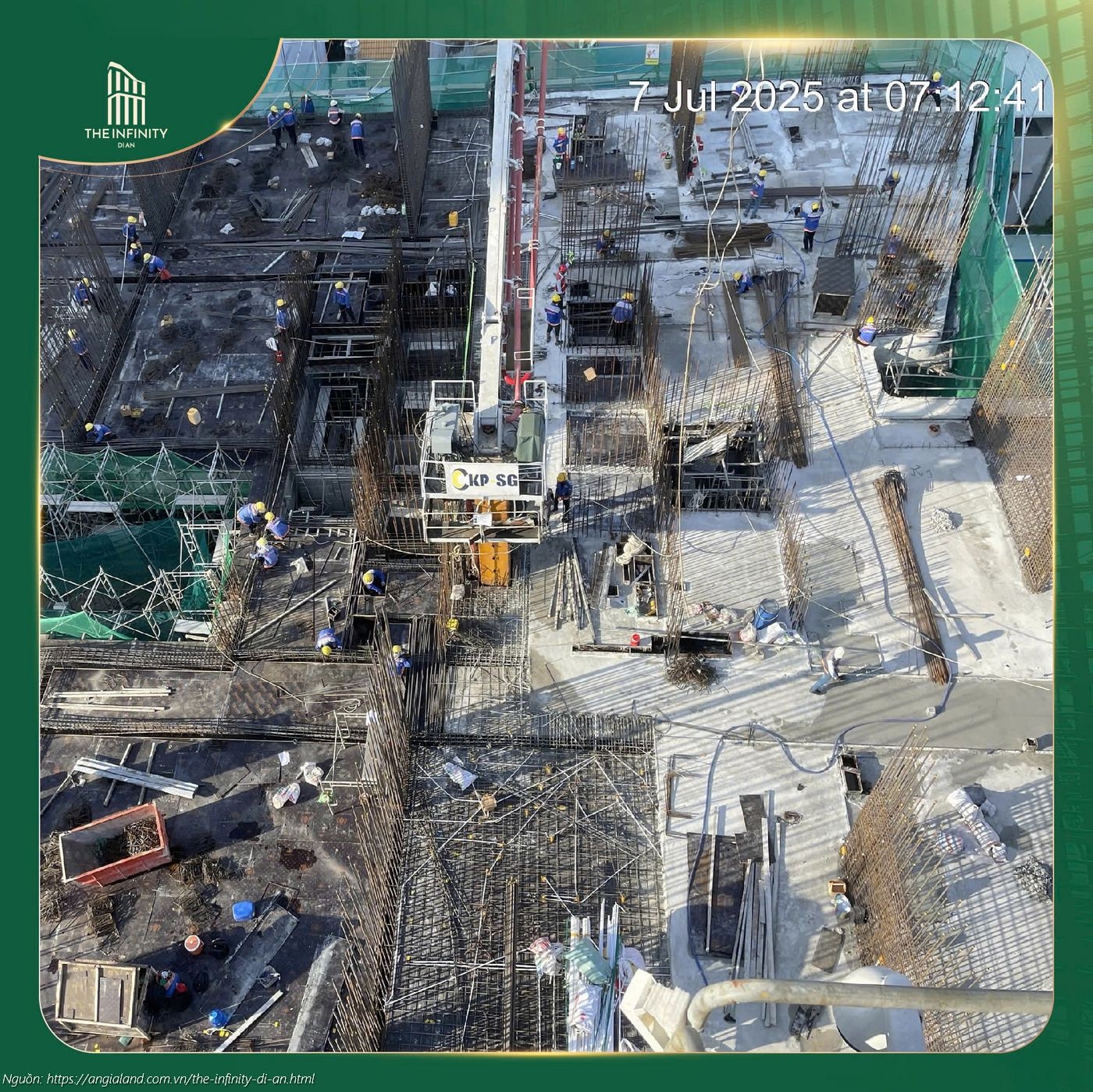Tiến độ Xây Dựng Dự án Căn Hộ The Infinity Tháng 07/2025 Tiến độ Xây Dựng Dự án Căn Hộ The Infinity Tháng 07/2025