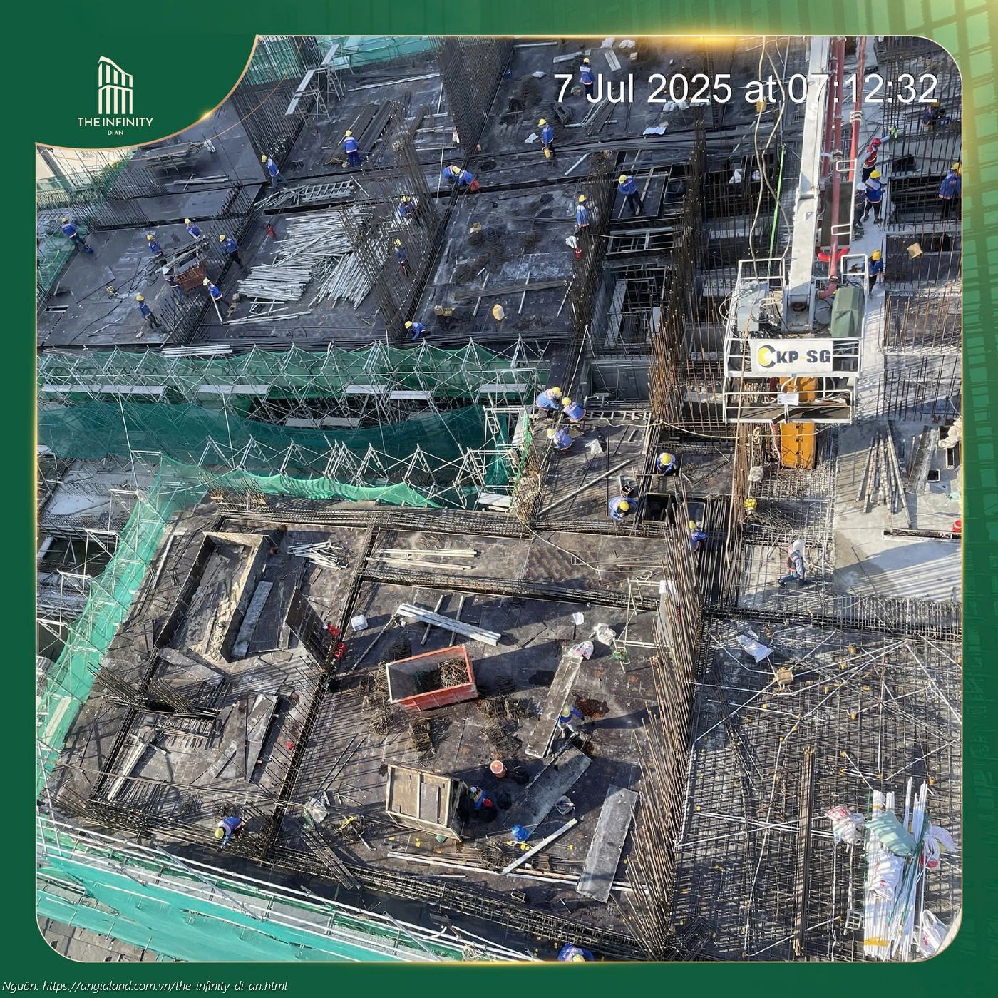 Tiến độ Xây Dựng Dự án Căn Hộ The Infinity Tháng 07/2025 Tiến độ Xây Dựng Dự án Căn Hộ The Infinity Tháng 07/2025