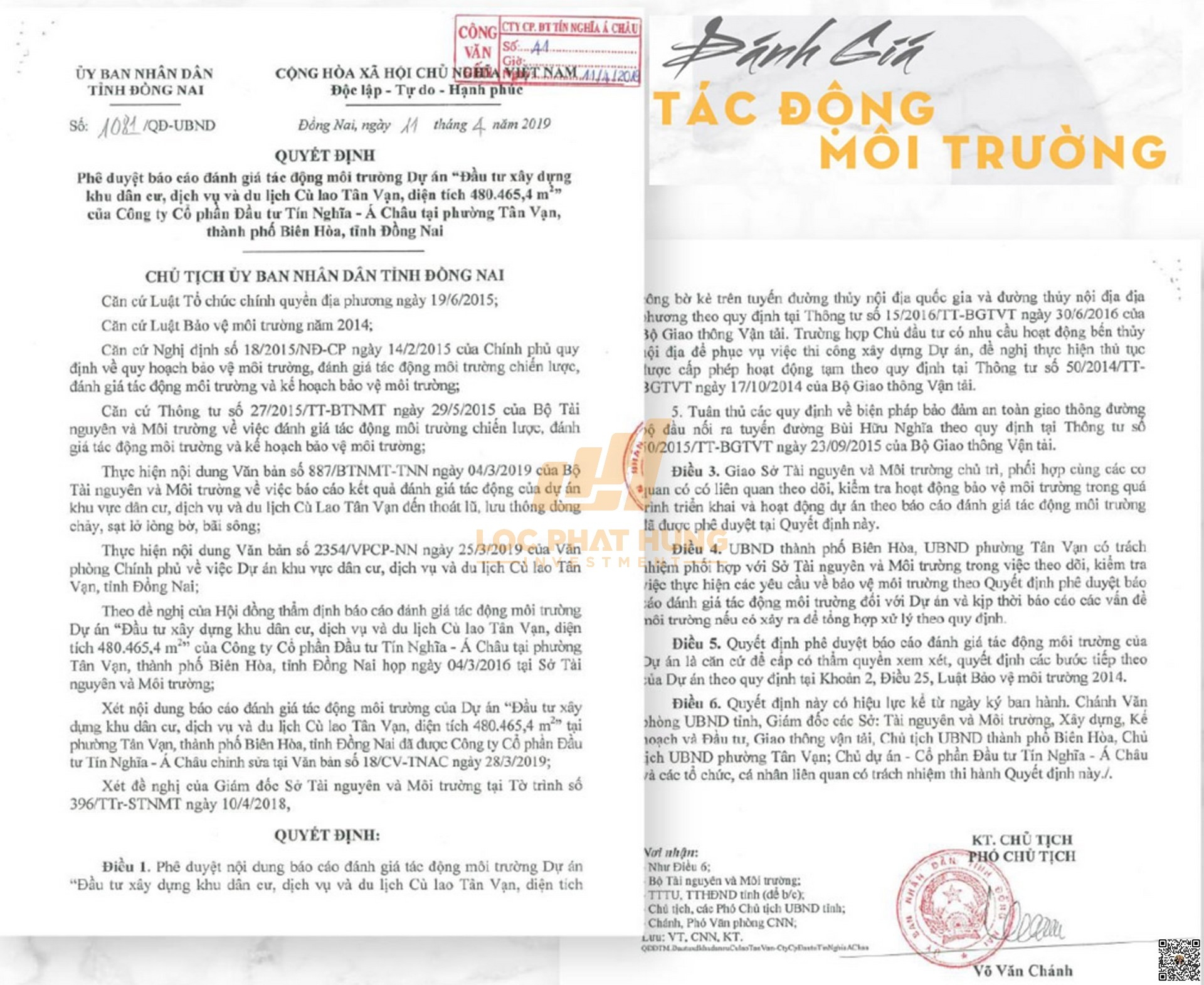 Pháp Lý Đánh Giá Tác Động Môi Trường Đảo Kim Quy Ttc Tân Vạn | Đầy Đủ Amp; Minh Bạch