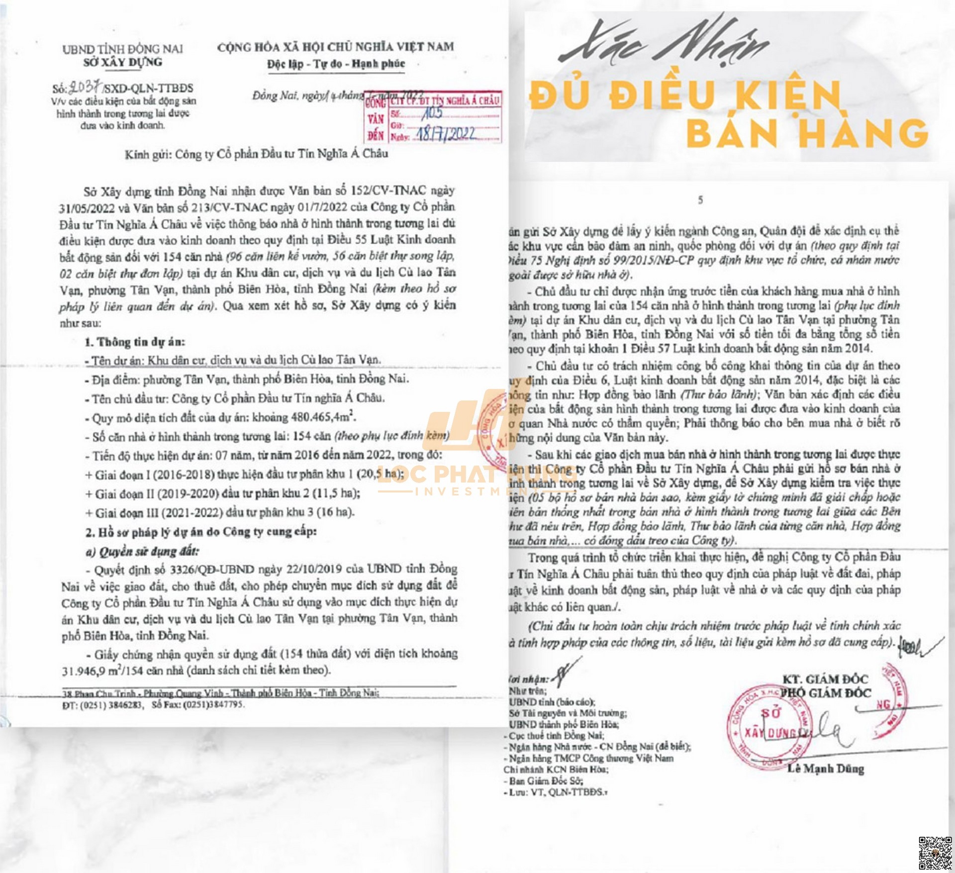 Pháp Lý Đảo Kim Quy TTC Tân Vạn | Đầy Đủ & Minh Bạch - Giấy phép bán nhà