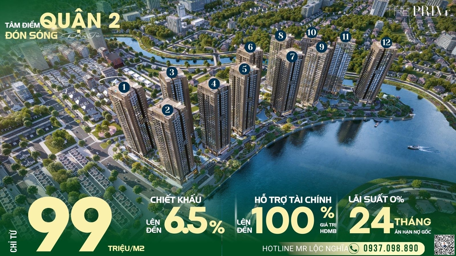 Mặt bằng & vị trí Block The Prive Đất Xanh Quận 2