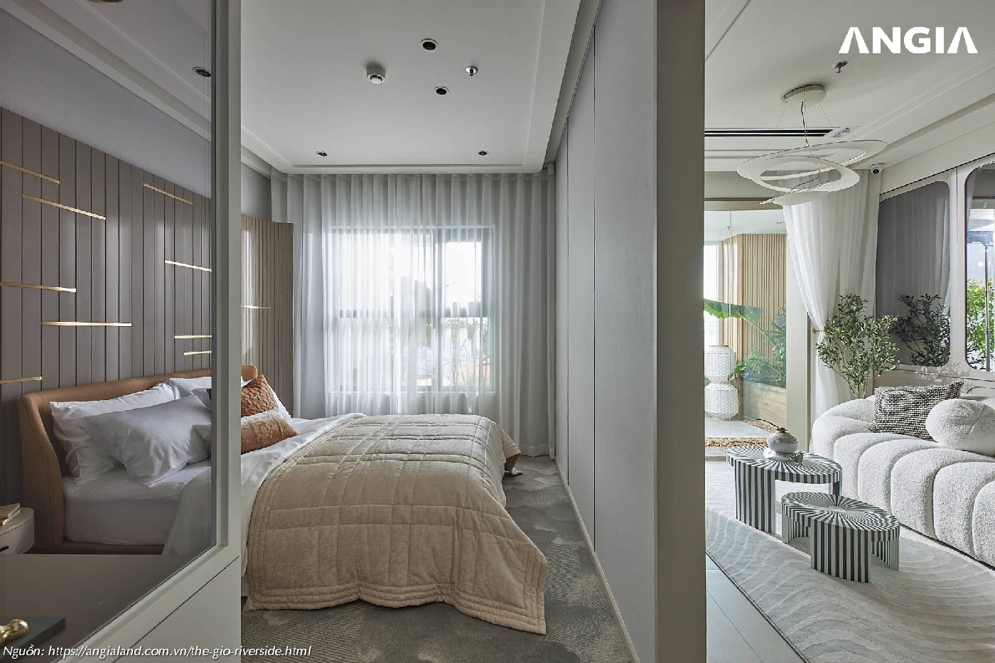 Nhà mẫu căn hộ chung cư The Gió Riverside 65m2 - Phòng Master