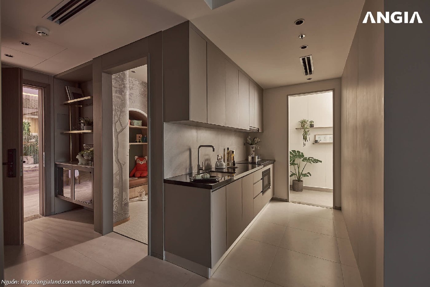 Nhà mẫu căn hộ chung cư The Gió Riverside 65m2 - Khu vực bếp