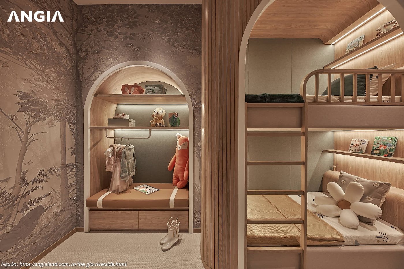 Nhà mẫu căn hộ chung cư The Gió Riverside 65m2 - Phòng Ngủ 2