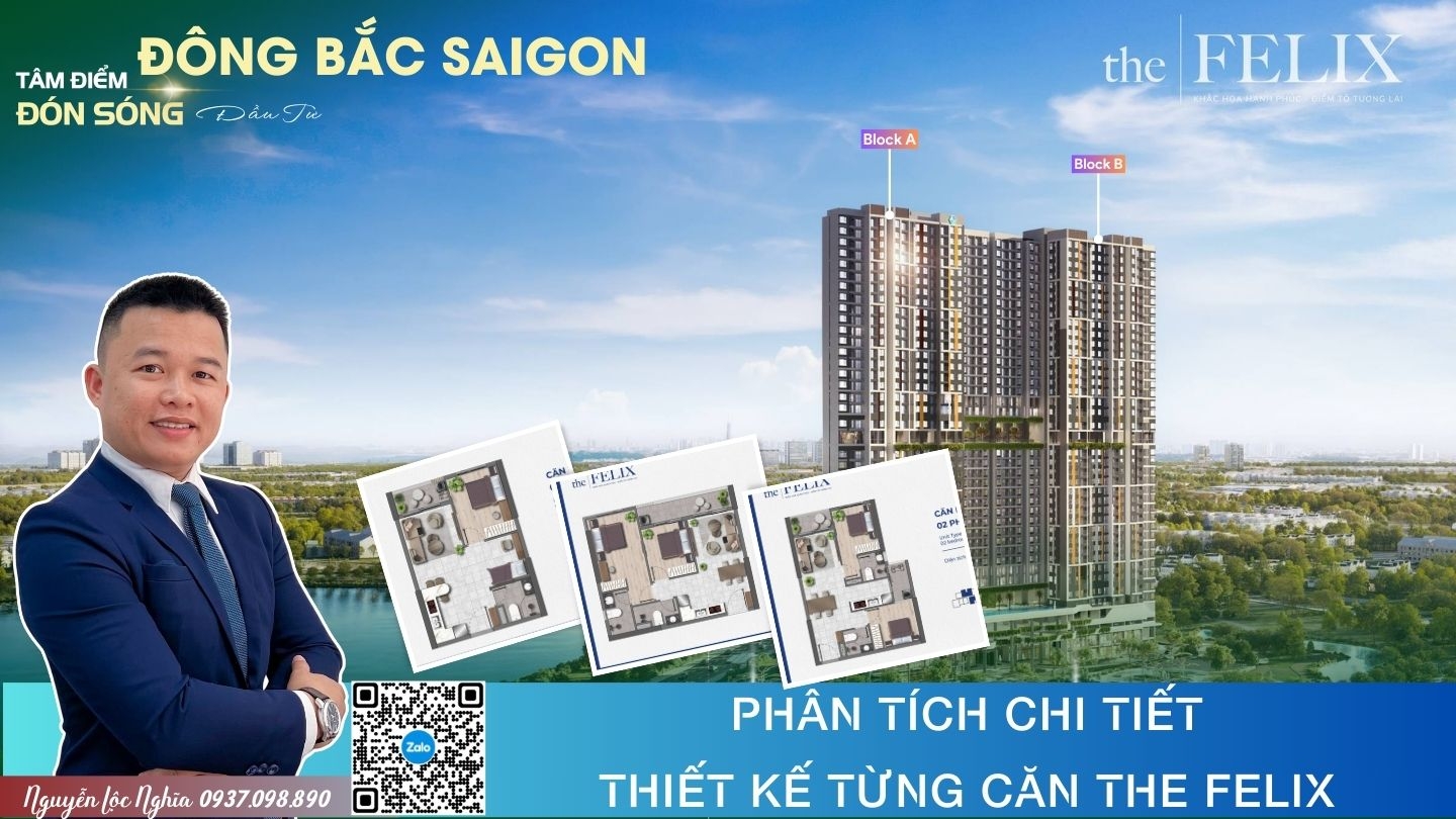 Thiết kế chi tiết căn hộ chung cư The Felix C-Holdings Thuận An