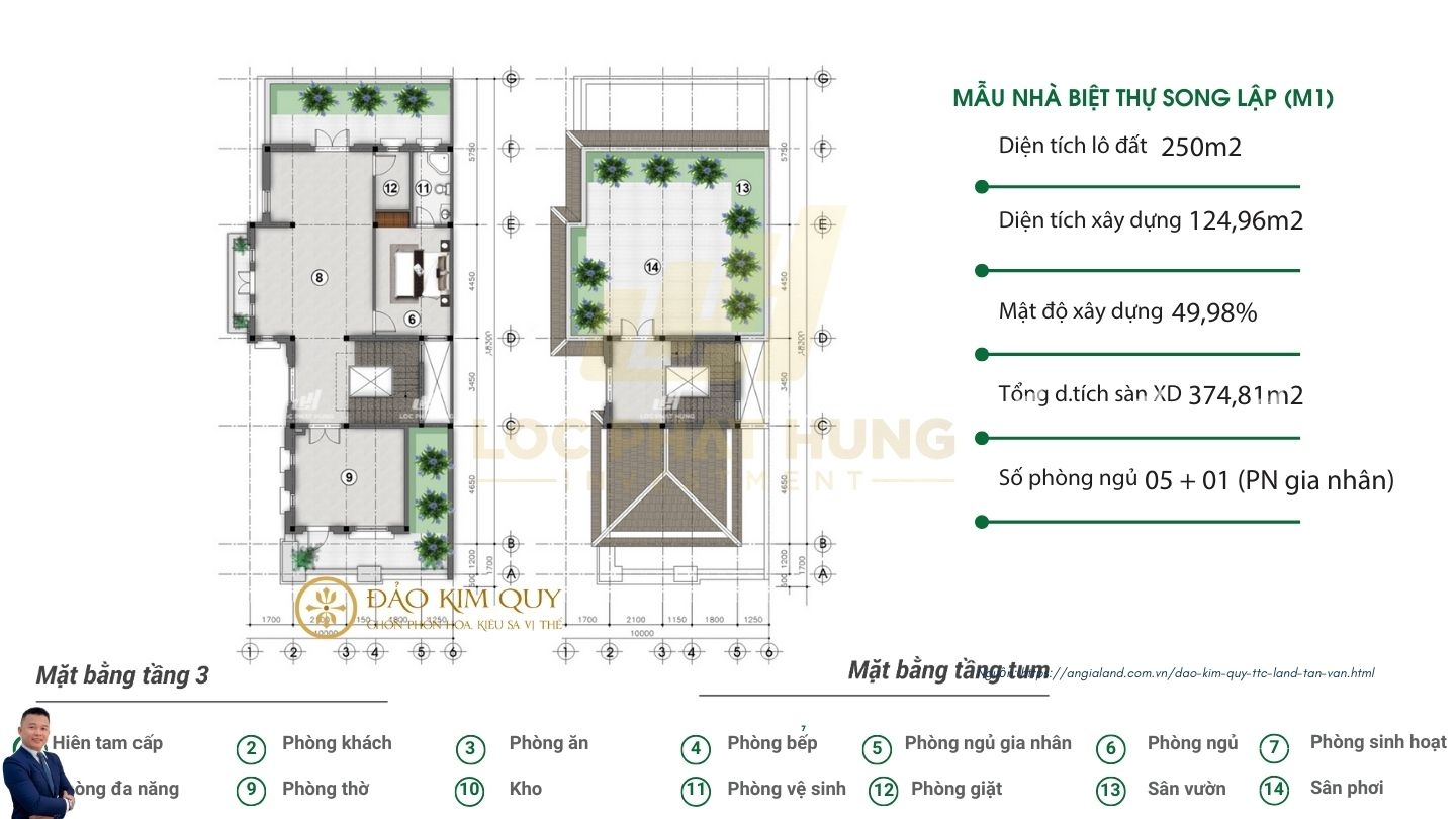 Thiết Kế Biệt Thự Song Lập Đảo Kim Quy TTC Tân Vạn | Sang Trọng & Đẳng Cấp