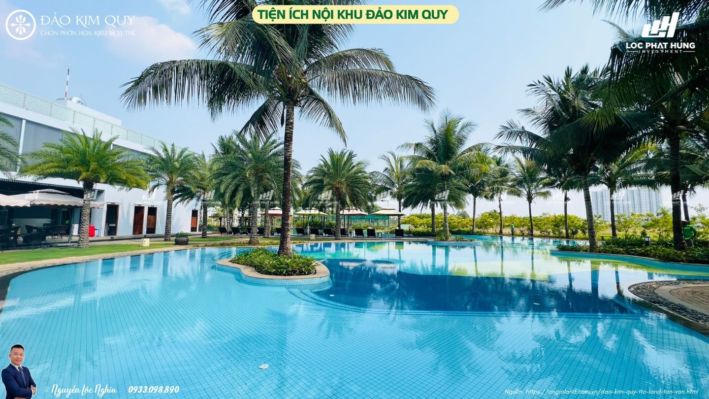 Tiện ích hồ bơi thiết kế phong cách Resort tại Đảo Kim Quy