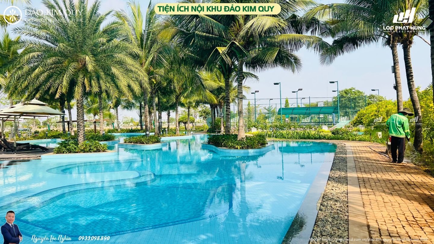 Tiện ích hồ bơi thiết kế phong cách Resort tại Đảo Kim Quy