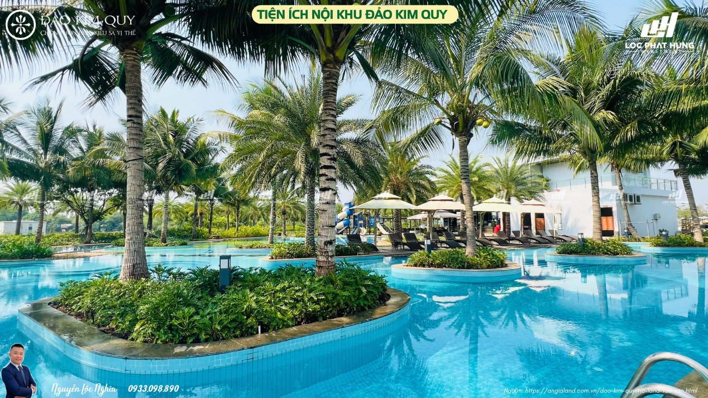 Tiện ích hồ bơi thiết kế phong cách Resort tại Đảo Kim Quy