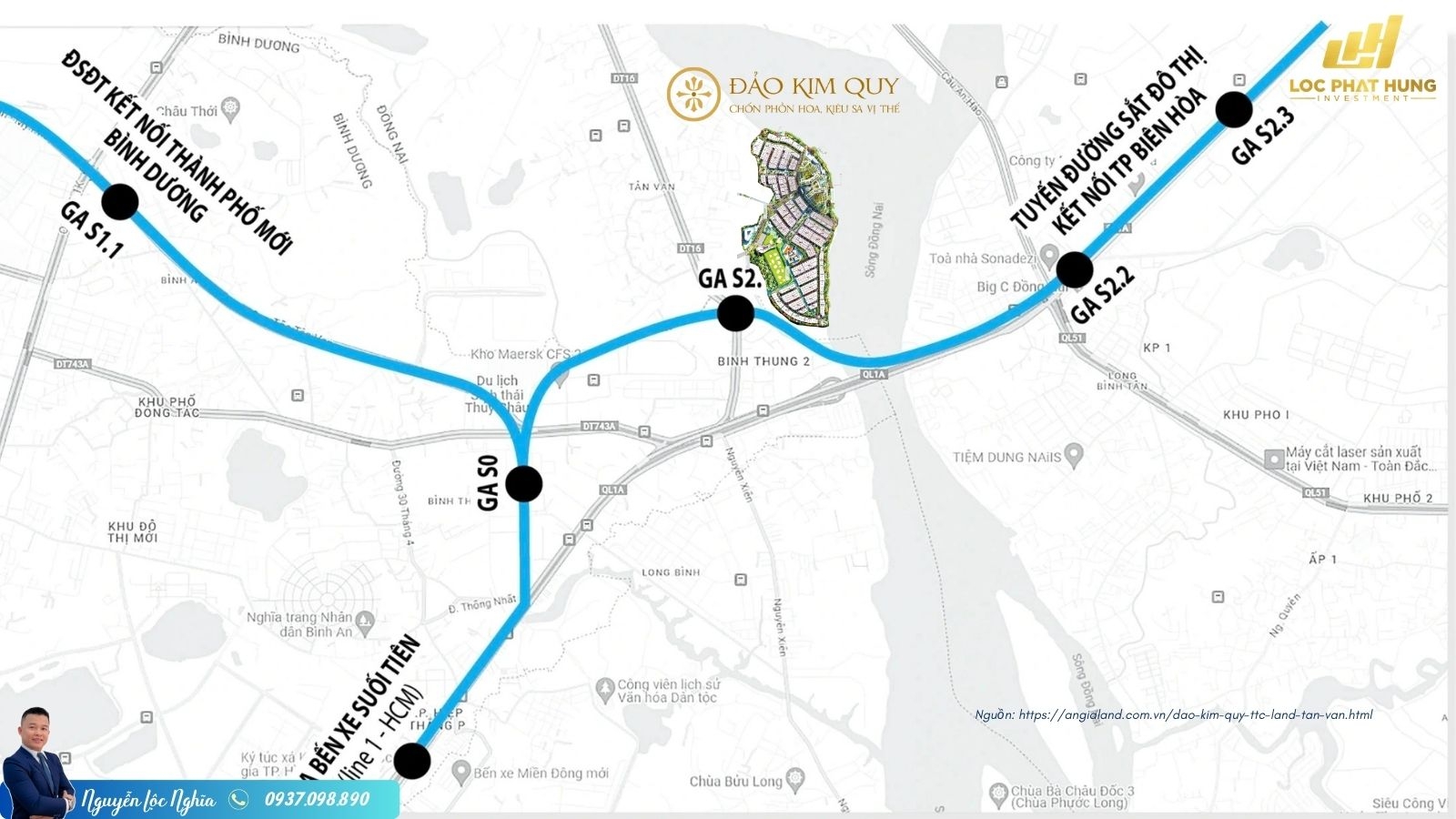 Tuyến Metro Kết Nối Với Dự án Đảo Kim Quy Tân Vạn