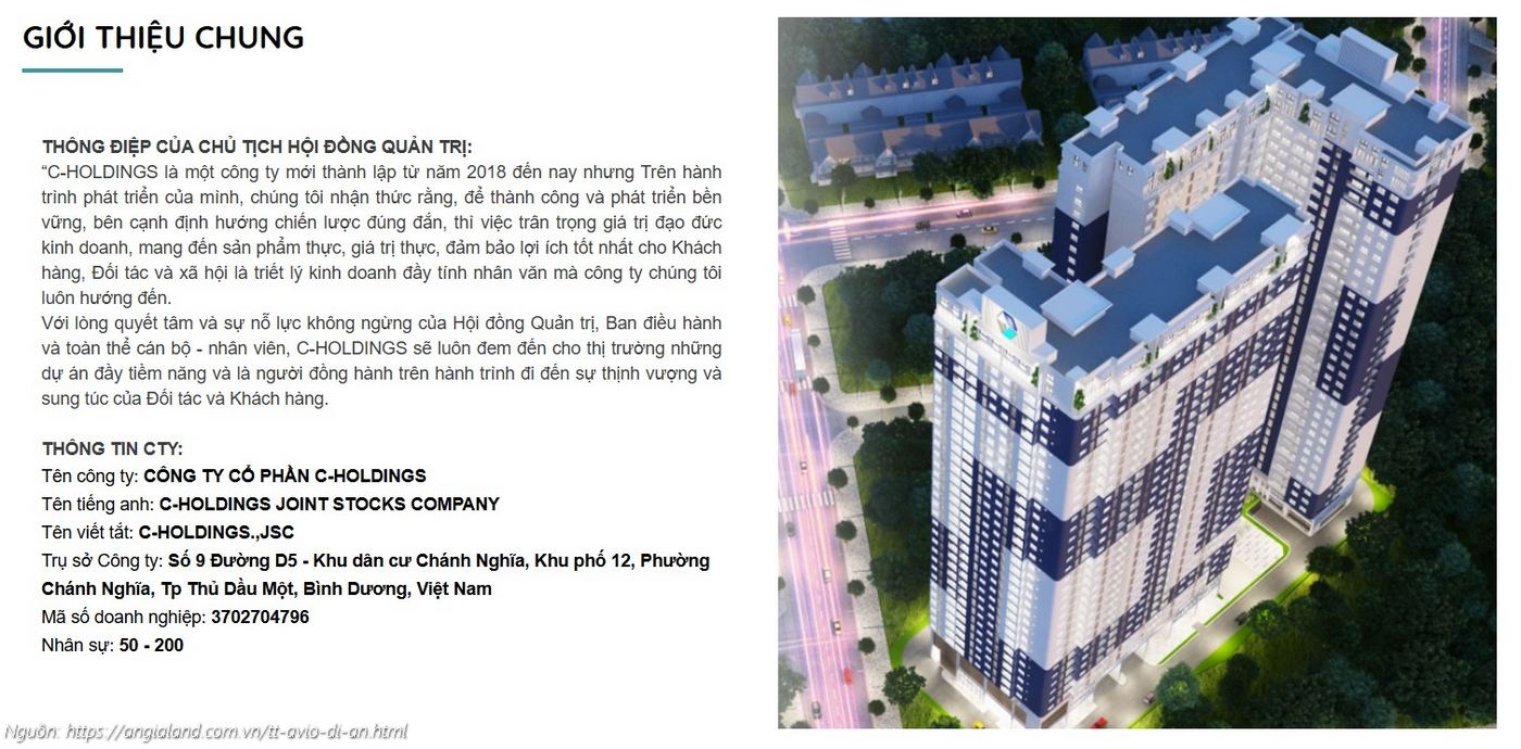 Giới thiệu chung Công ty cổ phần C-Holdings