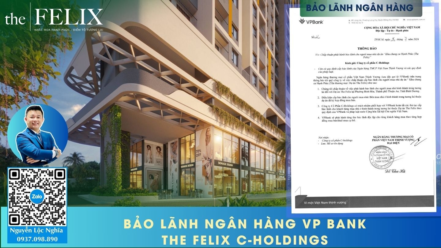 Ngân Hàng Vp Bank Bảo Lãnh Dự án The Felix C Holdings