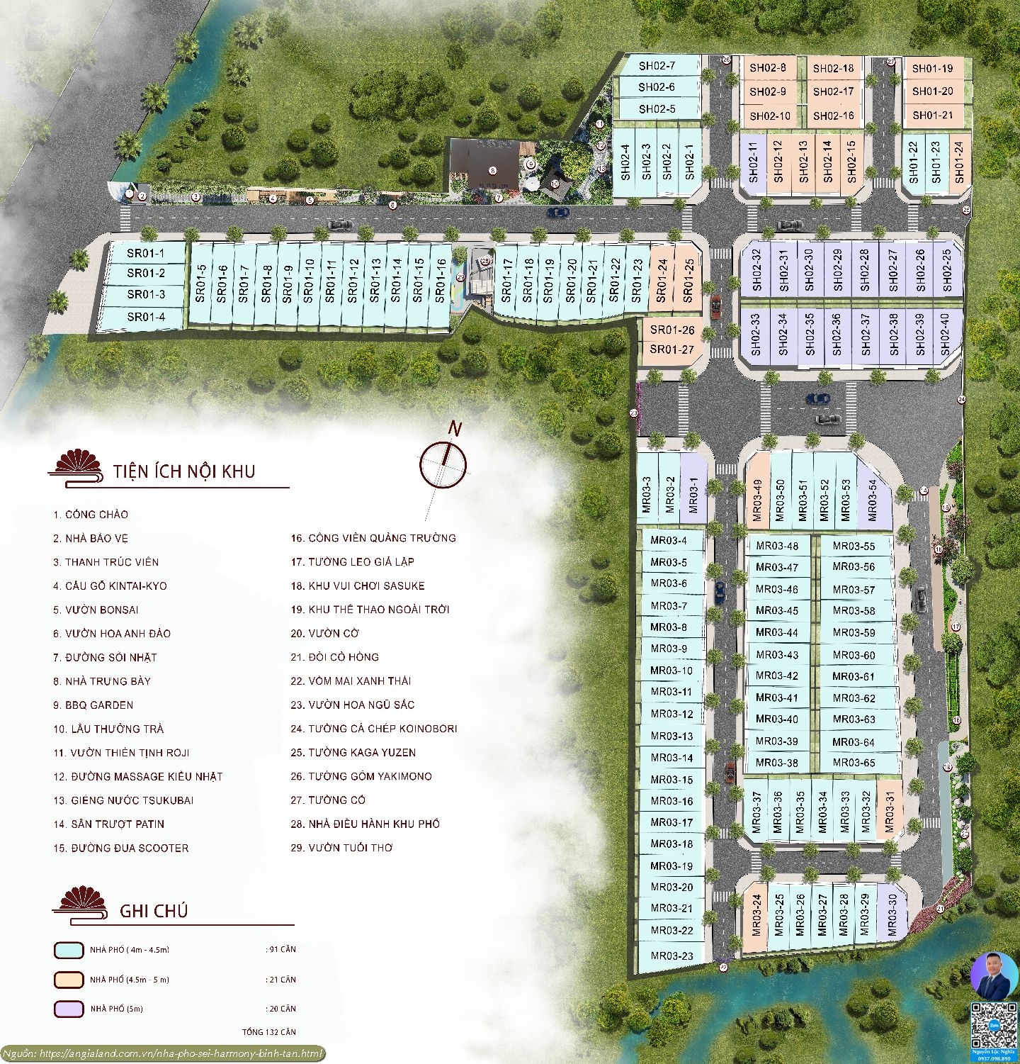 Sơ đồ Mặt Bằng Dự án Nhà Phố Sei Harmony Bình Tân