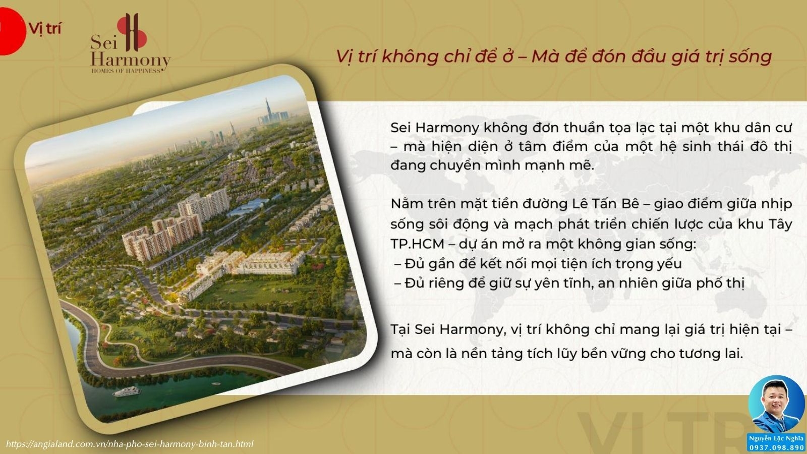 Vị trí đắc địa dự án nhà phố SEI Harmony Bình Tân