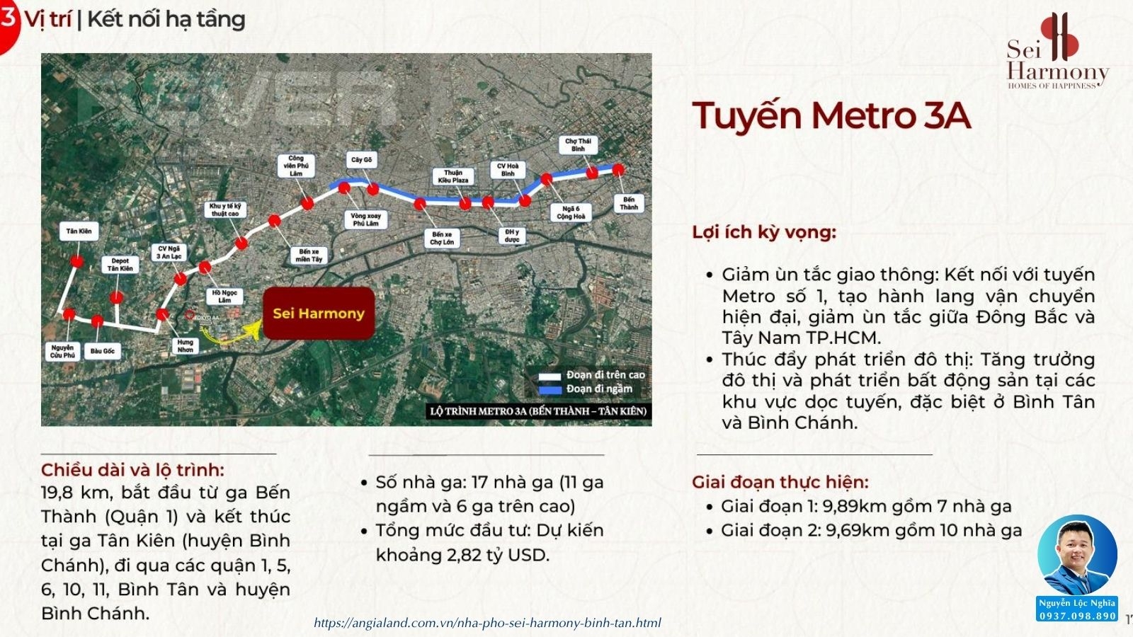 Tuyến Metro qua dự án nhà phố SEI Harmony Bình Tân