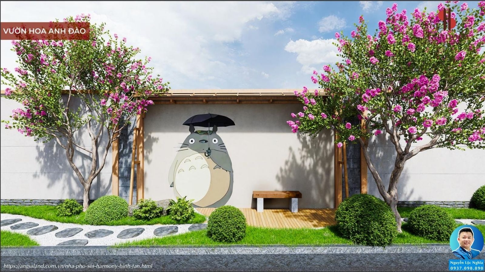 Vườn Hoa Anh Đào dự án nhà phố SEI Harmony Bình Tân