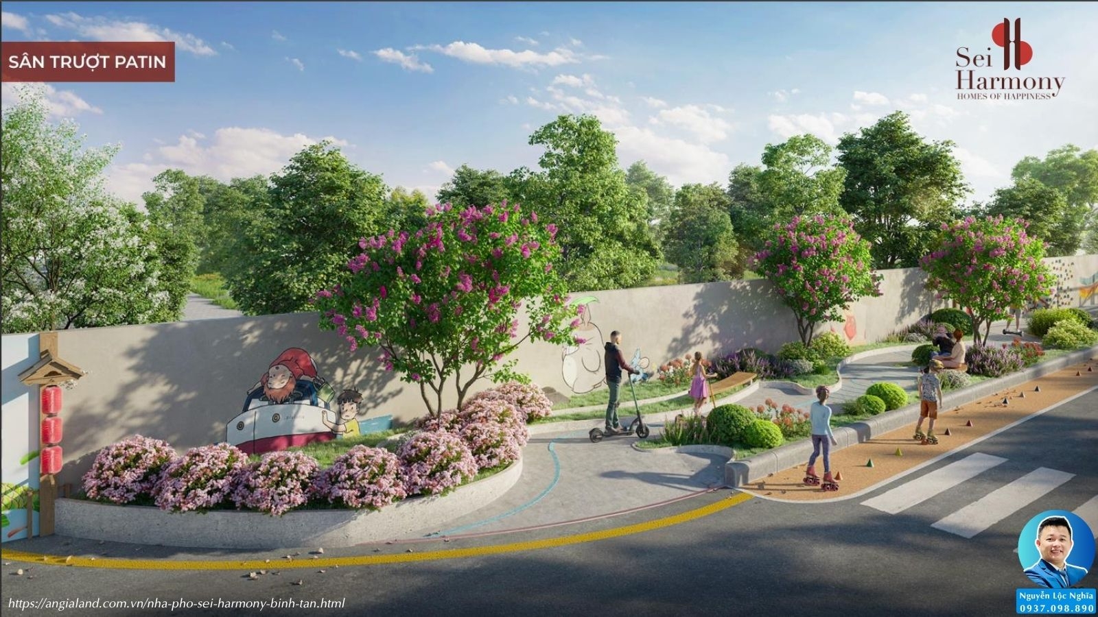 Sân trượt Patin dự án nhà phố SEI Harmony Bình Tân