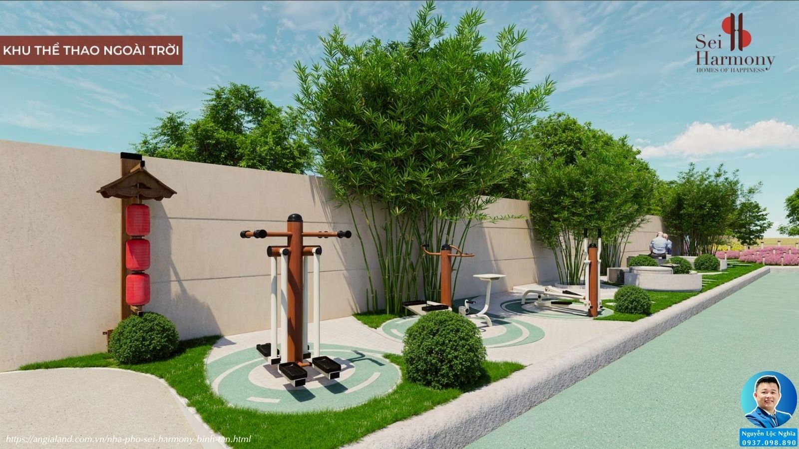 Khu thể thao ngoài trời dự án nhà phố SEI Harmony Bình Tân