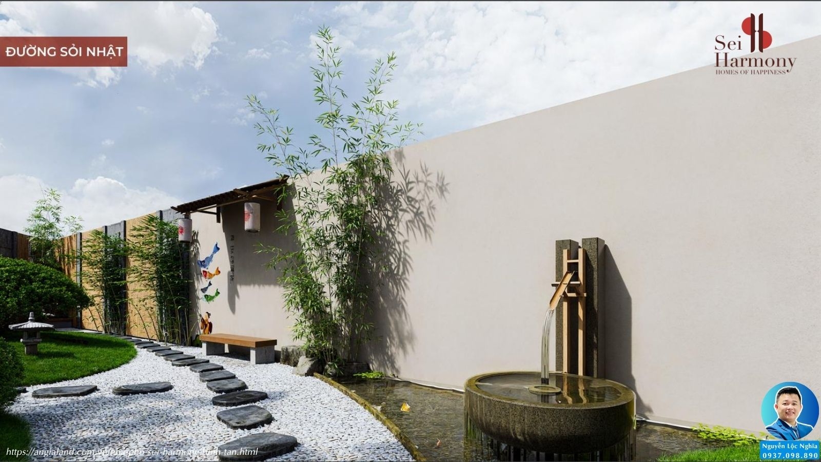 Đường Sỏi Nhật dự án nhà phố SEI Harmony Bình Tân