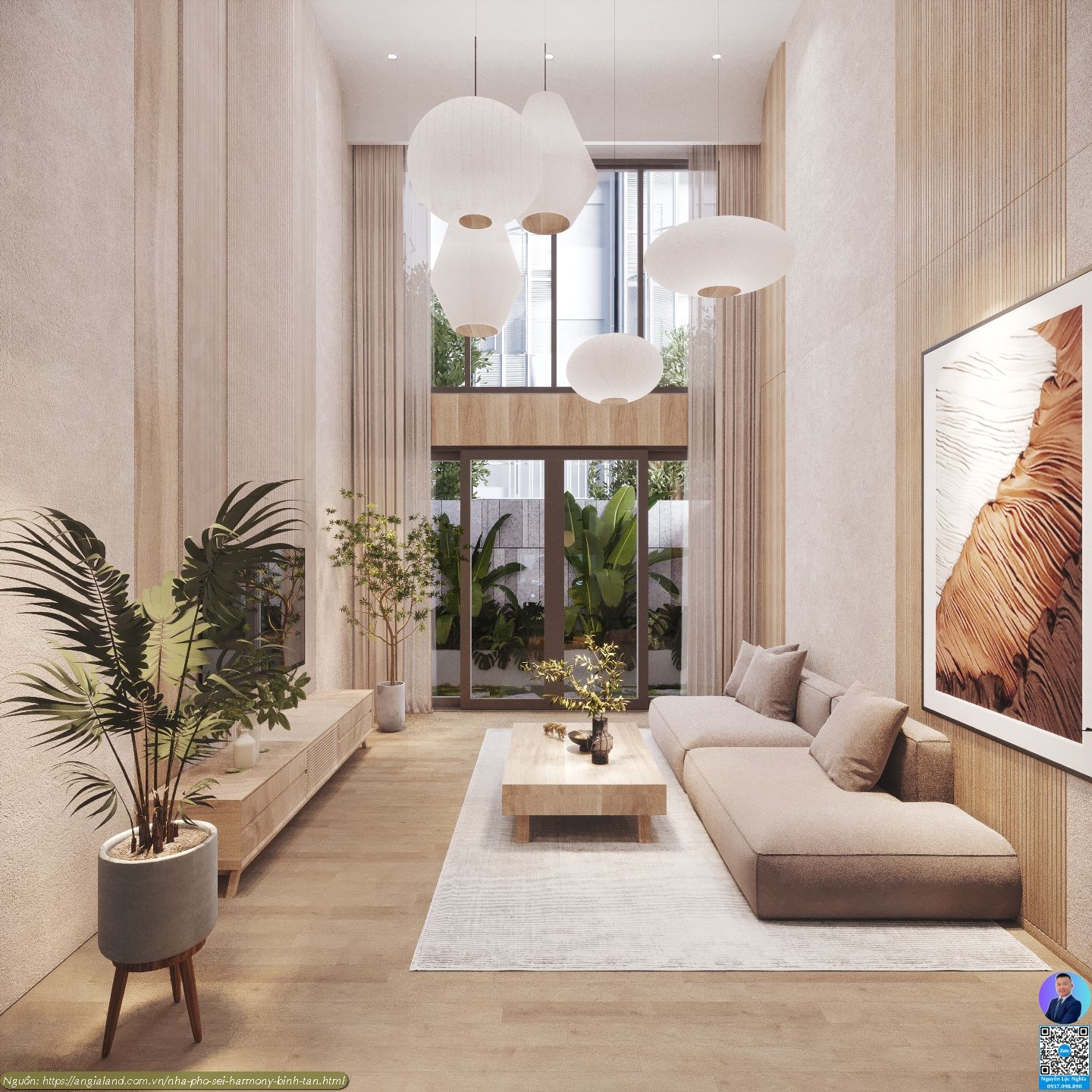 Nhà Mẫu Sei Harmony Bình Tân - Thiết kế phòng khách