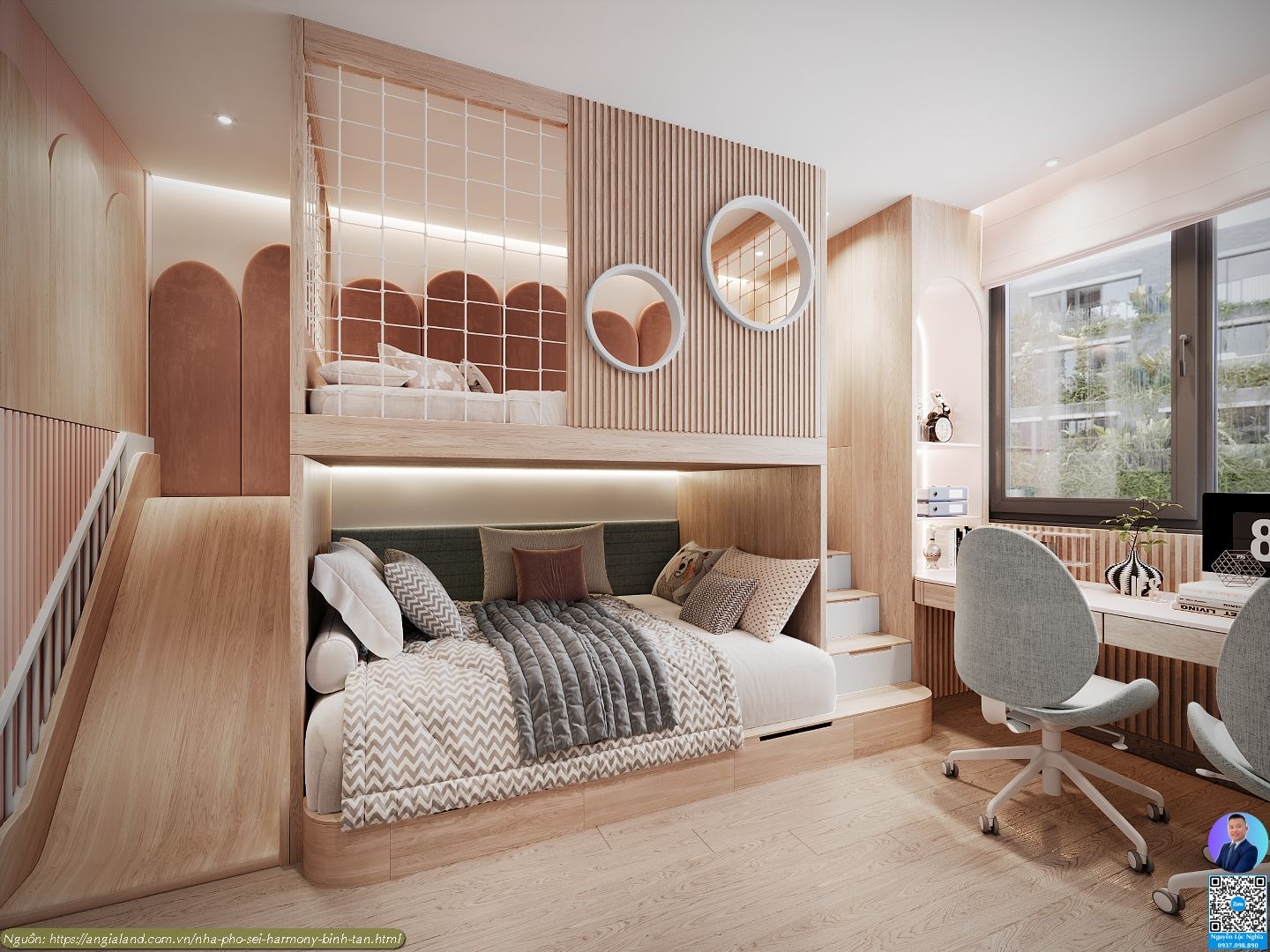 Nhà Mẫu Sei Harmony Bình Tân - Thiết kế phòng ngủ 2