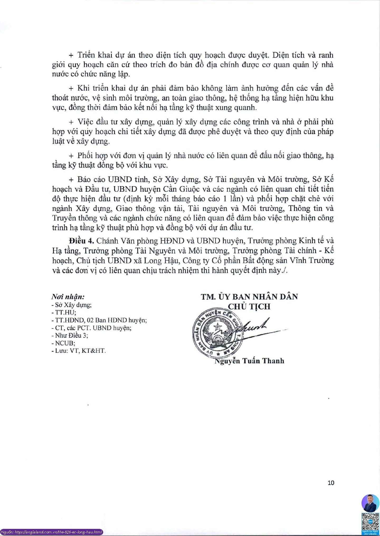 Phe Duyet Quy Hoach 1 500 Du An Dat Nen The 826 Ec Long Hau 10