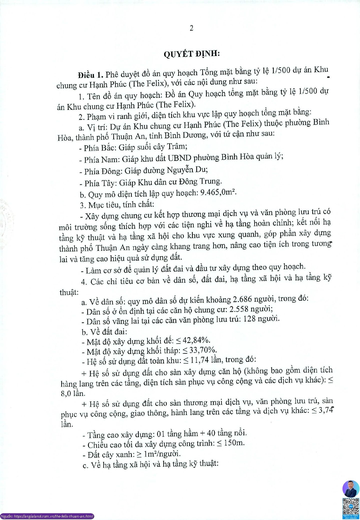 Phê Duyệt Quy Hoạch 1/500 The Felix C Holdings