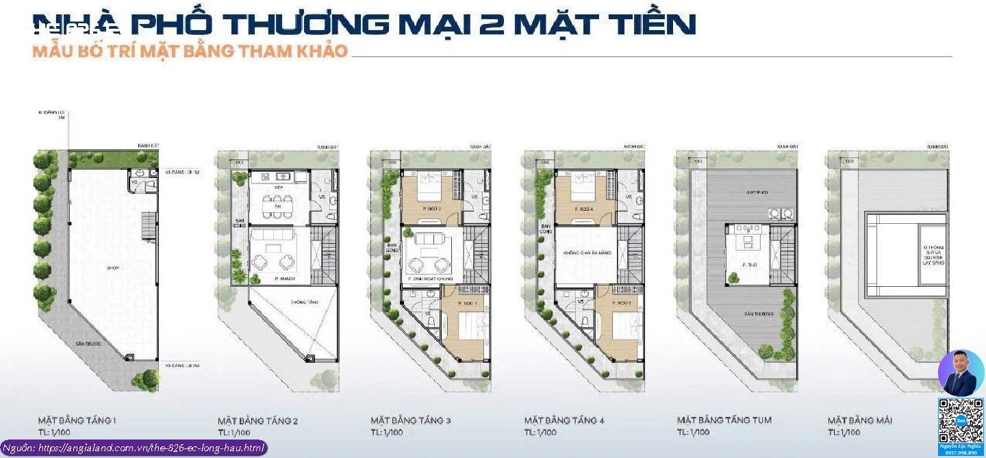 Thiết kế chi tiết Shophouse lô góc dự án đất nền The 826 EC Long Hậu