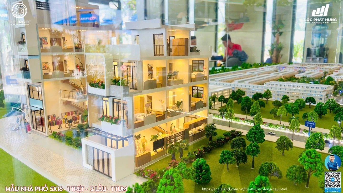 Thiết Kế Mẫu Nhà Phố Dự án đất Nền The 826 Ec Long Hậu