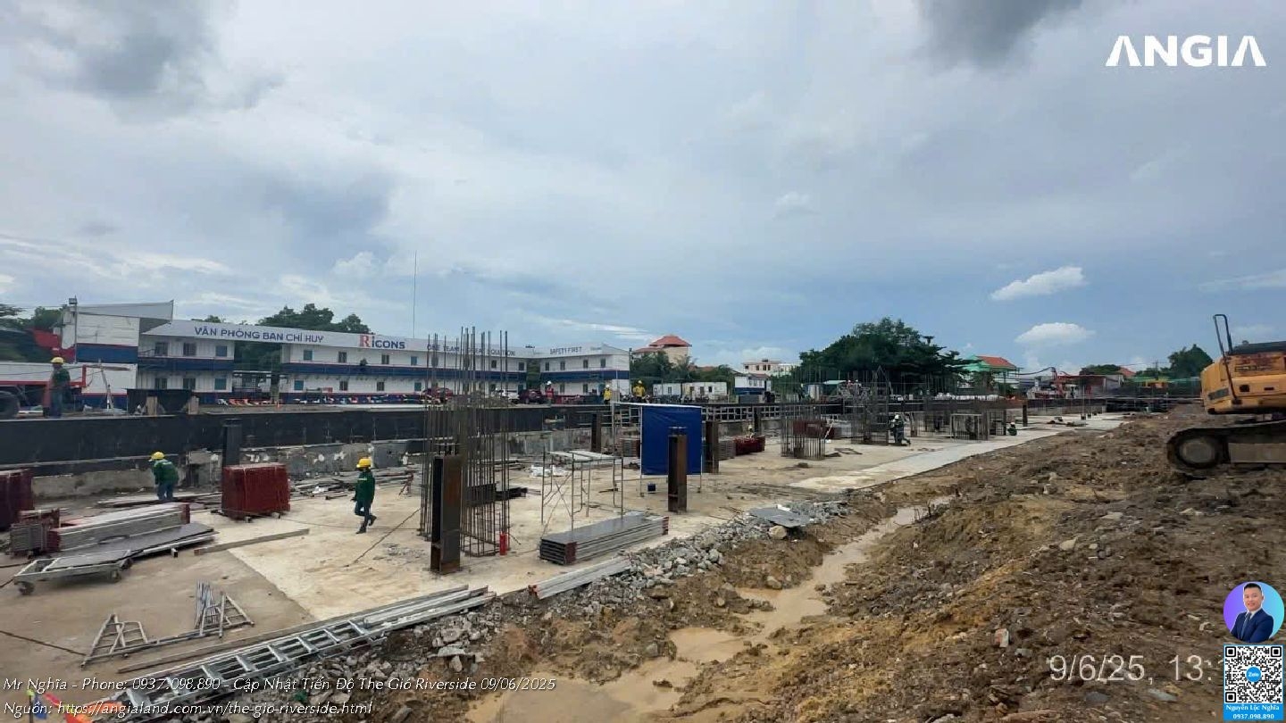 Tiến độ xây dựng dự án căn hộ chung cư The Gió Riverside 09.06.2025