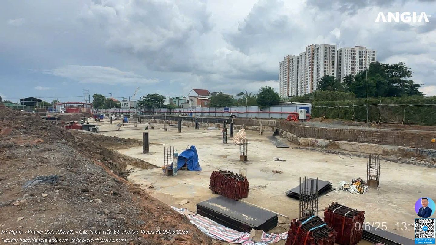 Tiến độ xây dựng dự án căn hộ chung cư The Gió Riverside 09.06.2025