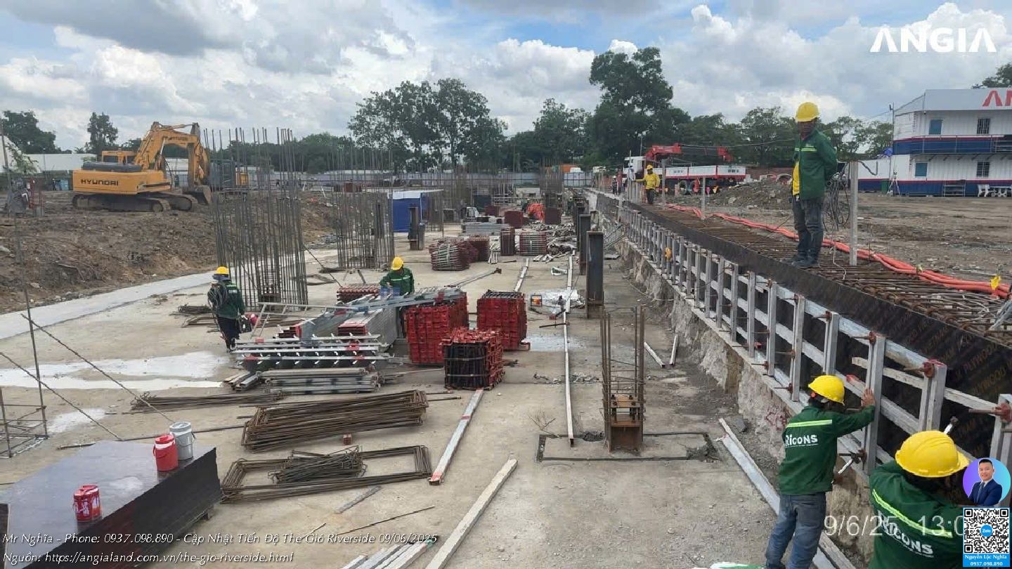Tiến độ xây dựng dự án căn hộ chung cư The Gió Riverside 09.06.2025