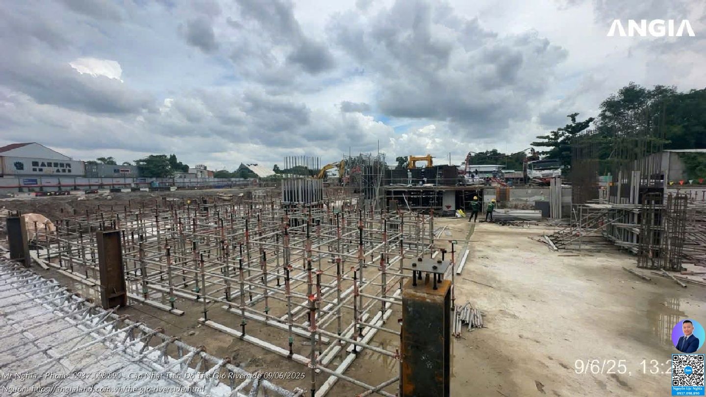 Tiến độ xây dựng dự án căn hộ chung cư The Gió Riverside 09.06.2025