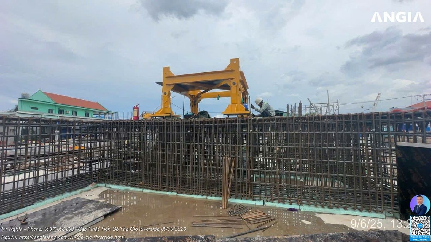 Tiến độ xây dựng dự án căn hộ chung cư The Gió Riverside 09.06.2025