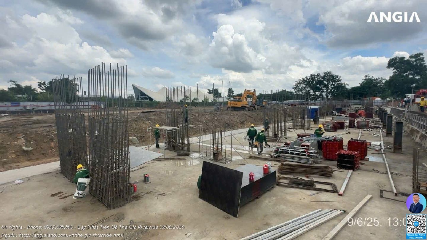 Tiến độ xây dựng dự án căn hộ chung cư The Gió Riverside 09.06.2025