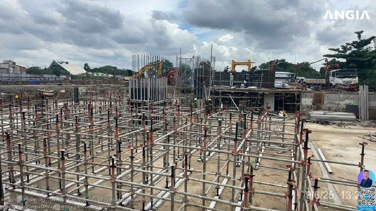 Tiến độ xây dựng dự án căn hộ chung cư The Gió Riverside 09.06.2025