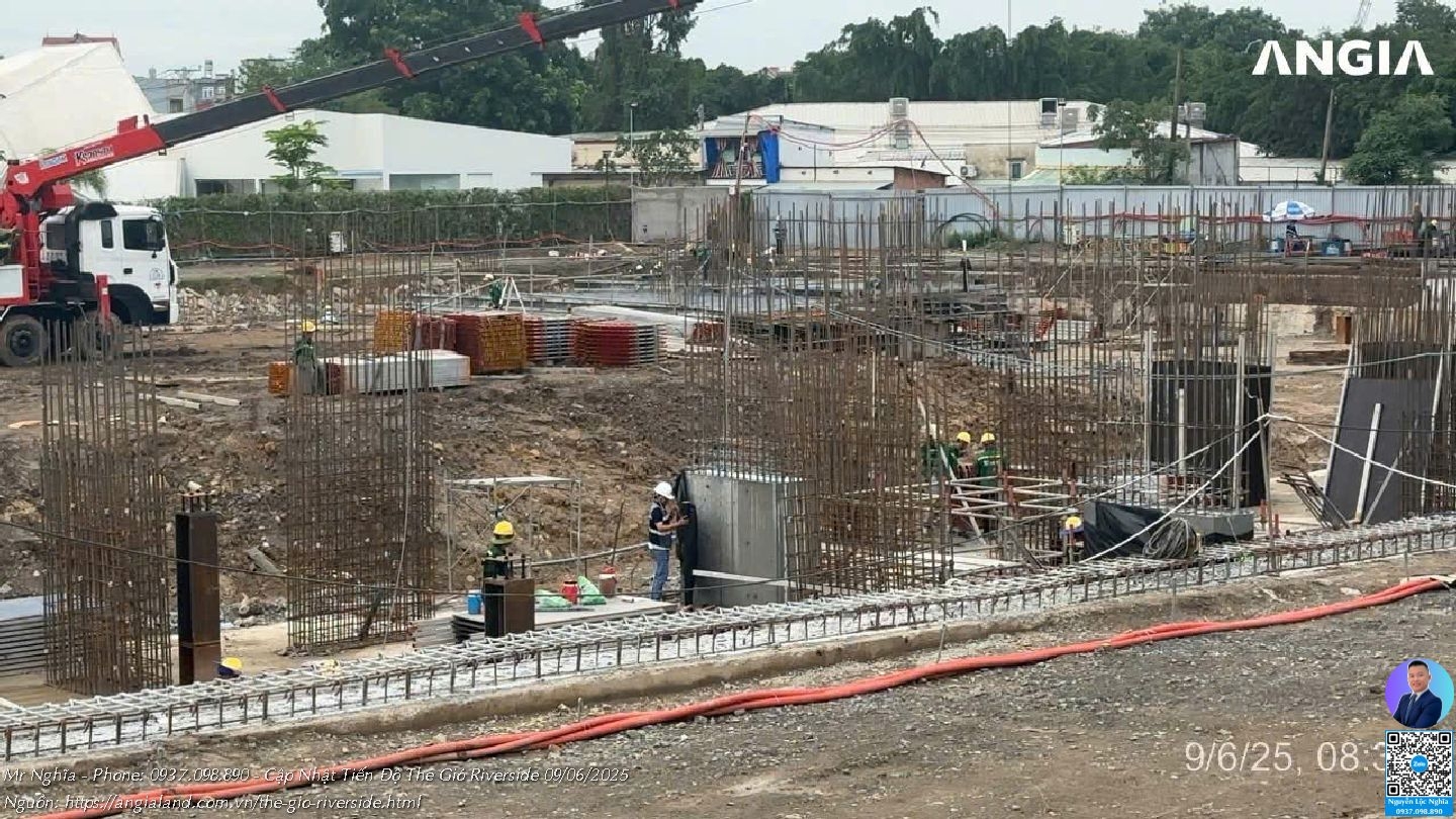 Tiến độ xây dựng dự án căn hộ chung cư The Gió Riverside 09.06.2025