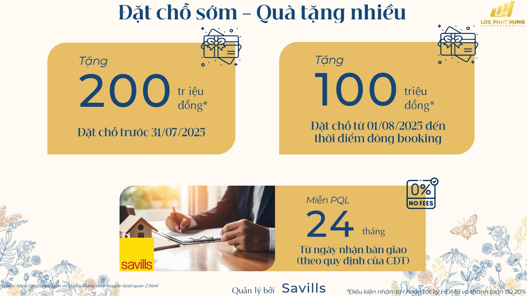  Chính sách và phương thức thanh toán Biệt Thự Gladia Khang Điền