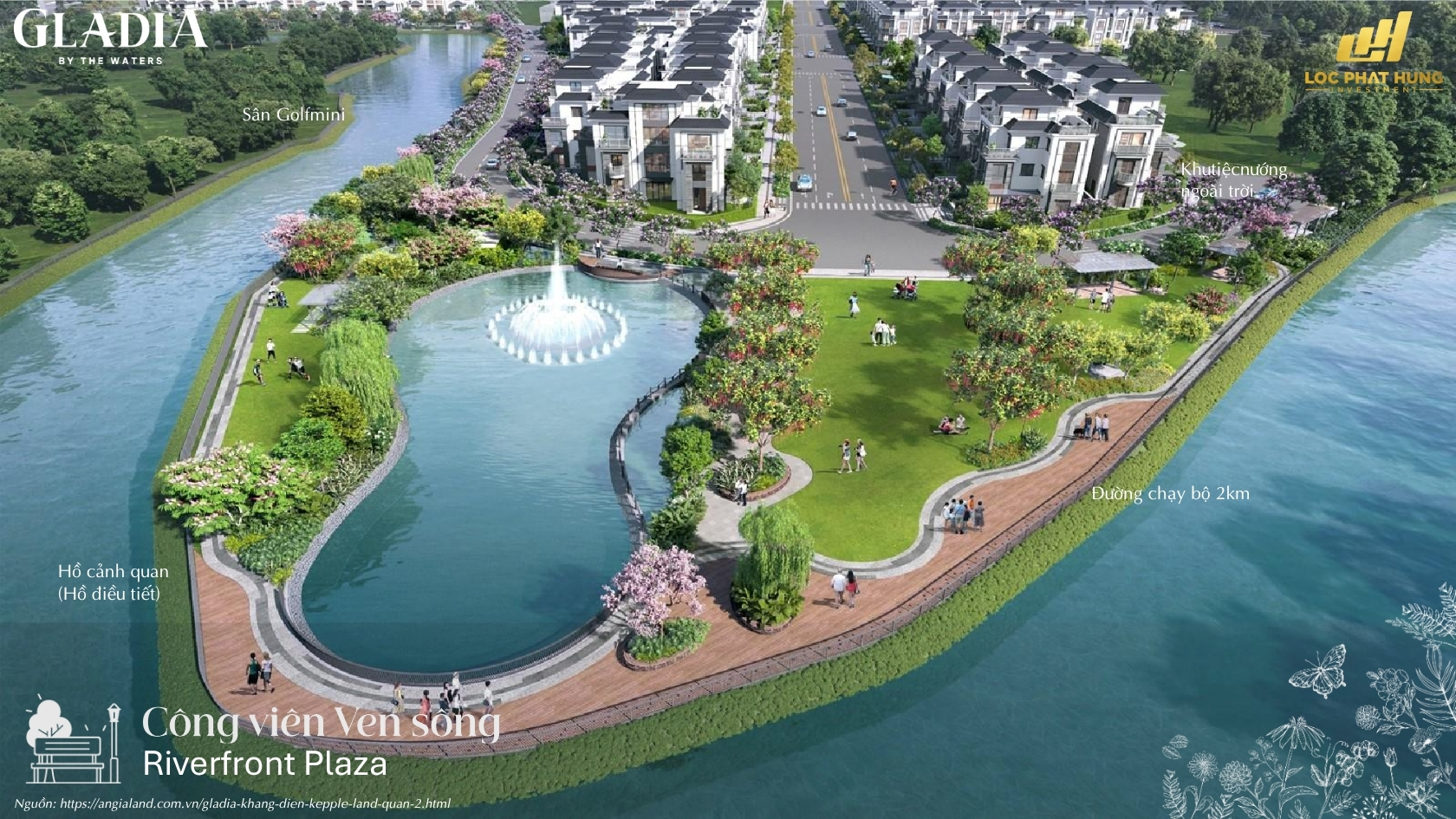 Công Viên Ven Sông Gladia by the Waters | Tiện Ích Đẳng Cấp Ven Sông