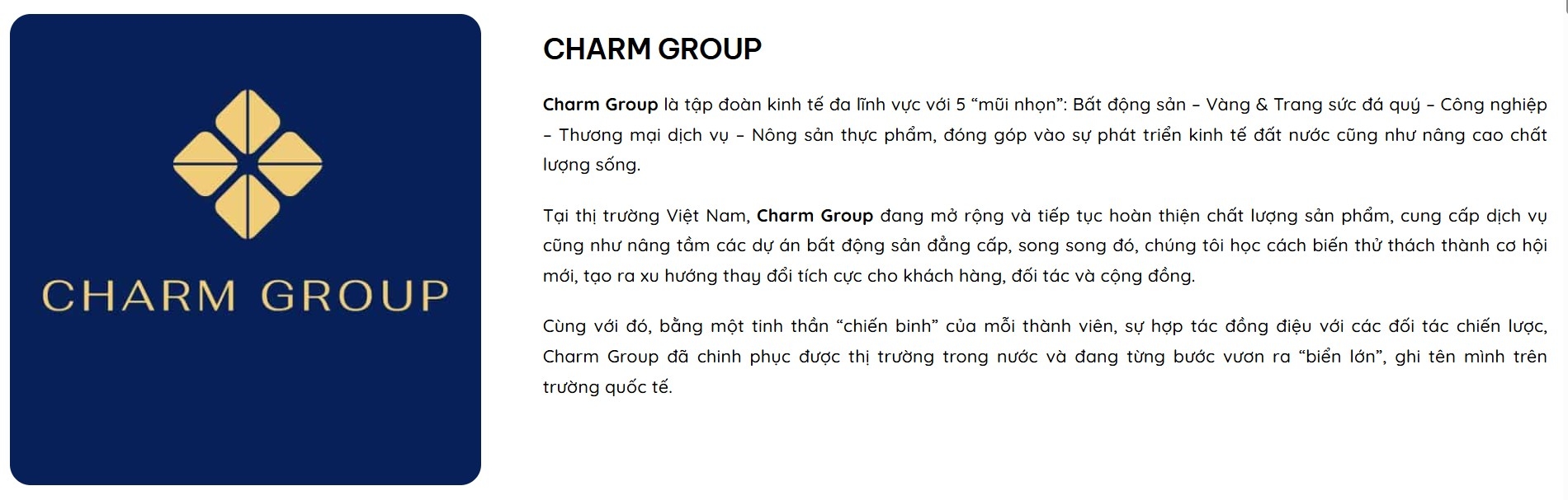 Giới Thiệu Về Charm Group