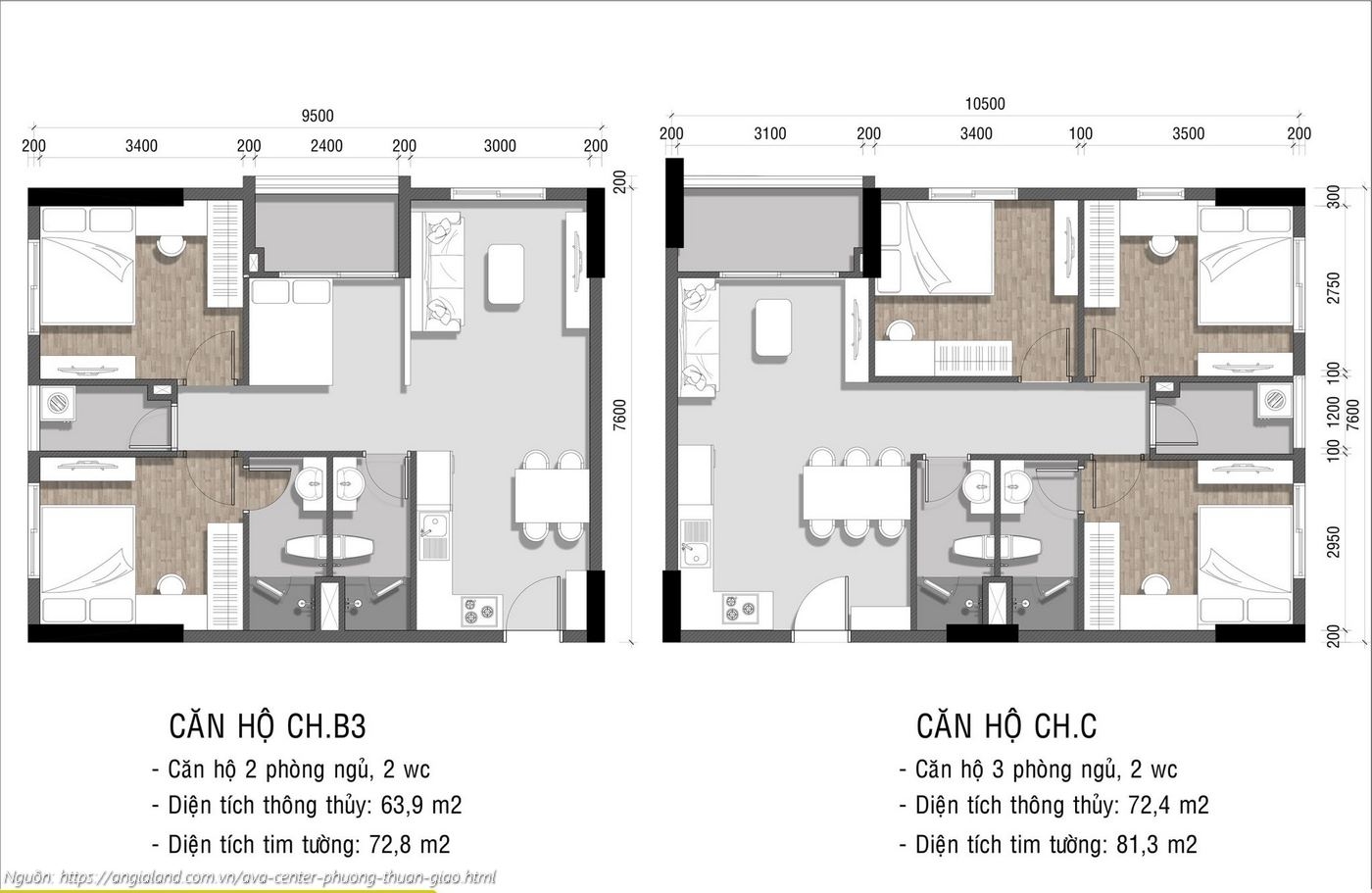 Mặt Bằng Dự án Ava Center