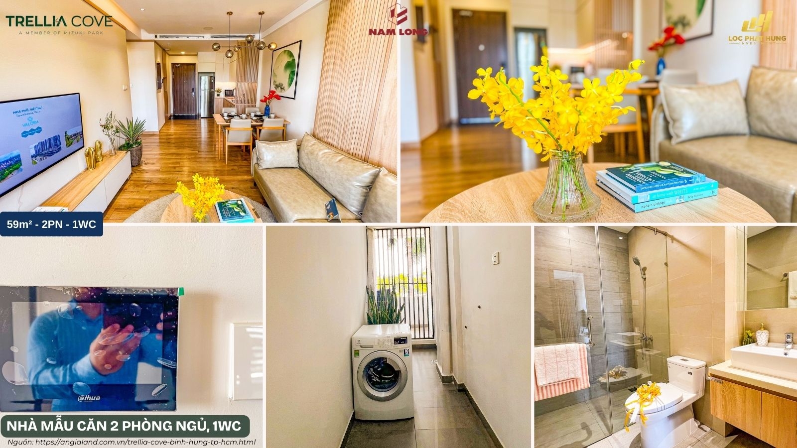Căn hộ mẫu dự án Trellia Cove
