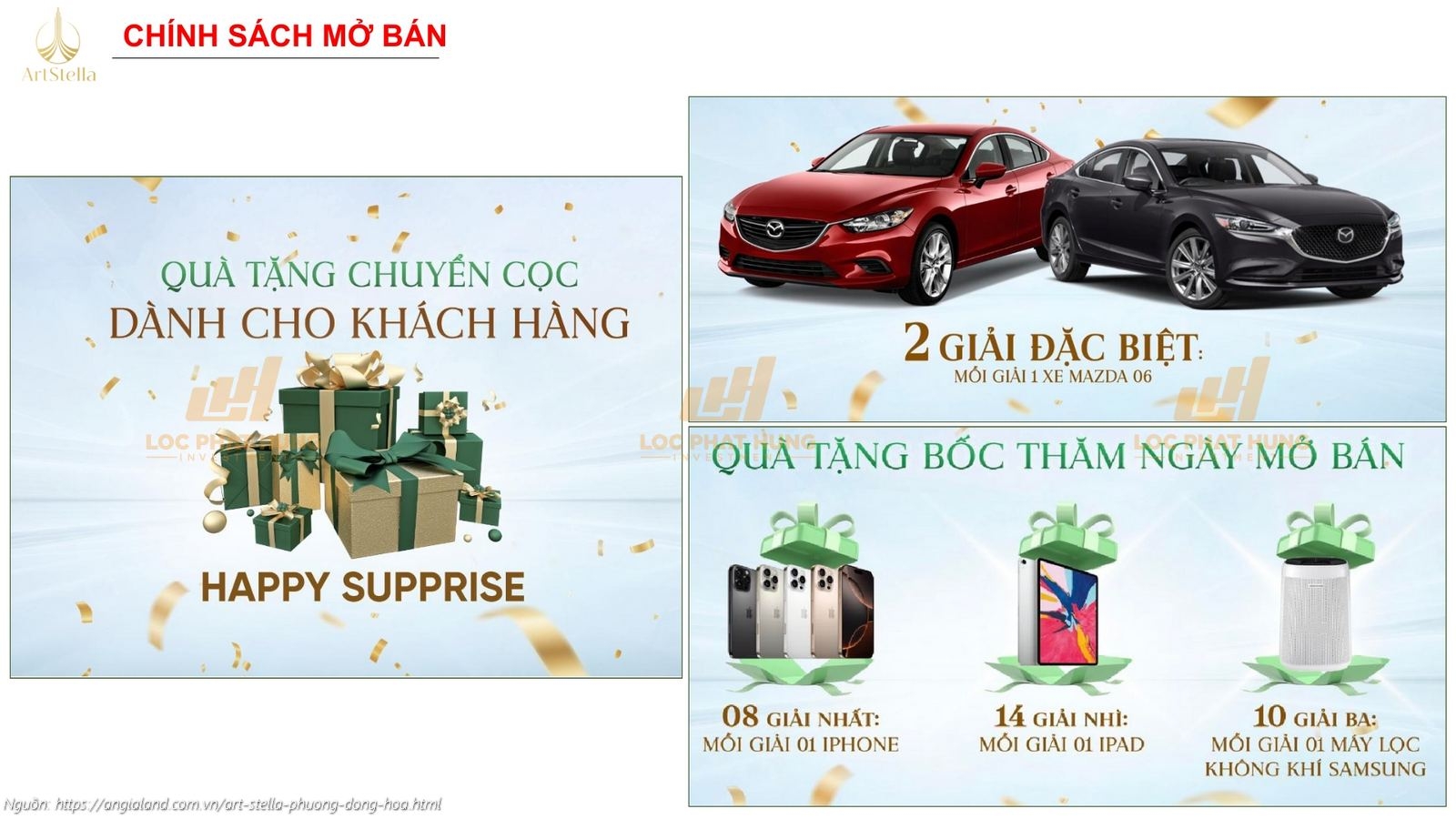 Chính sách và quà tặng sự kiện mở bán dự án căn hộ chung cư Art Stella, Phường Đông Hòa, TPHCM