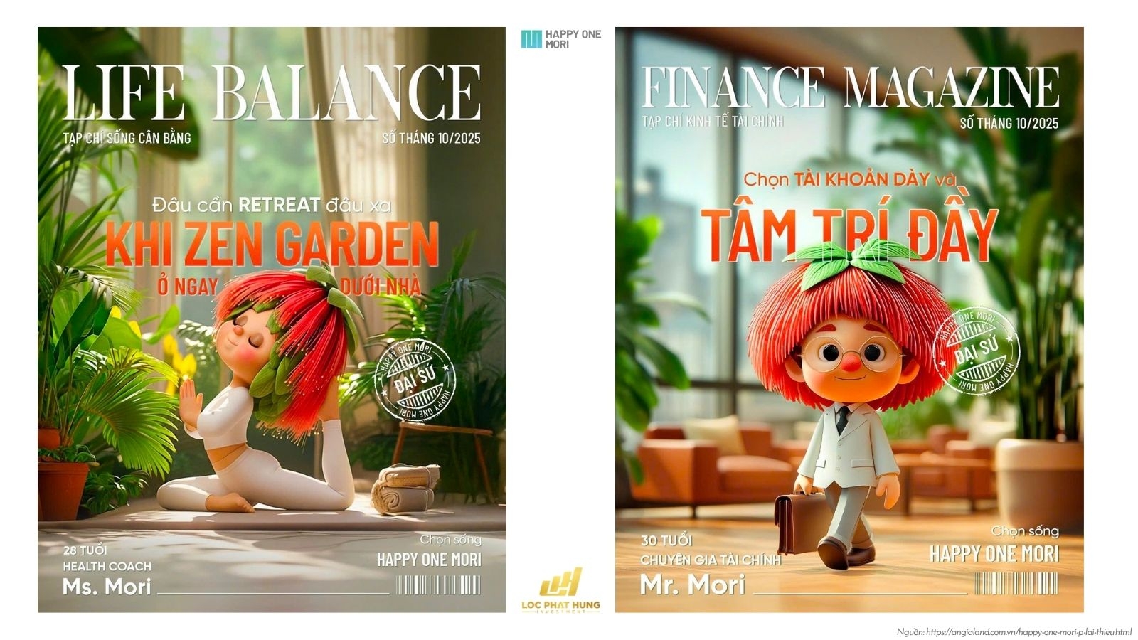 Đại Sứ Thương Hiệu Ms Mori & Mr Mori Của Dự án Happy One Mori