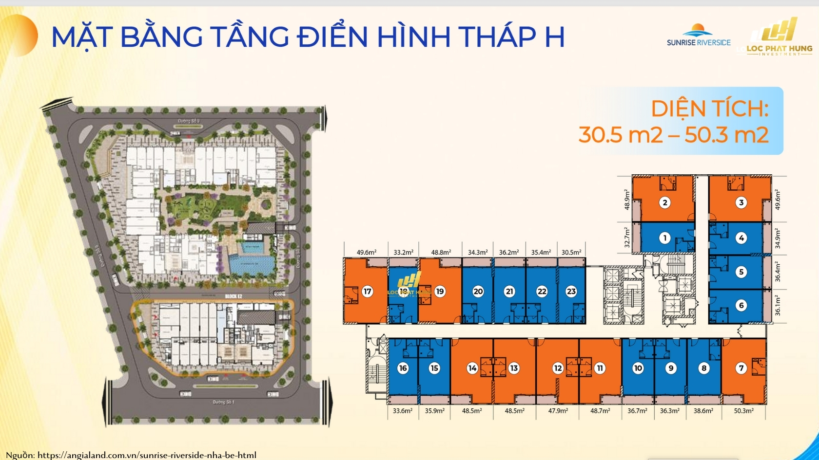 Mat Bang Dien Hinh Thap H Sunrise Riverside