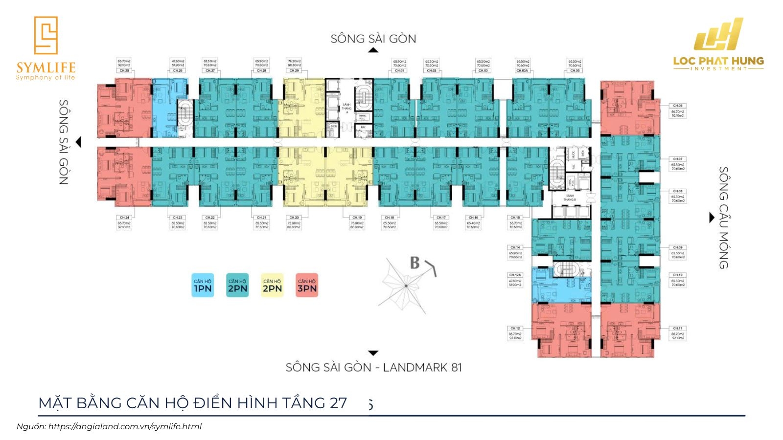 mặt bằng dự án Symlife