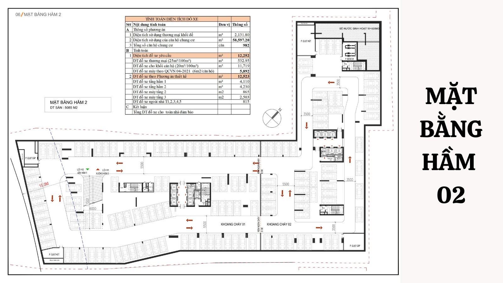 Mặt bằng hầm dự án A&T Saigon Riverside