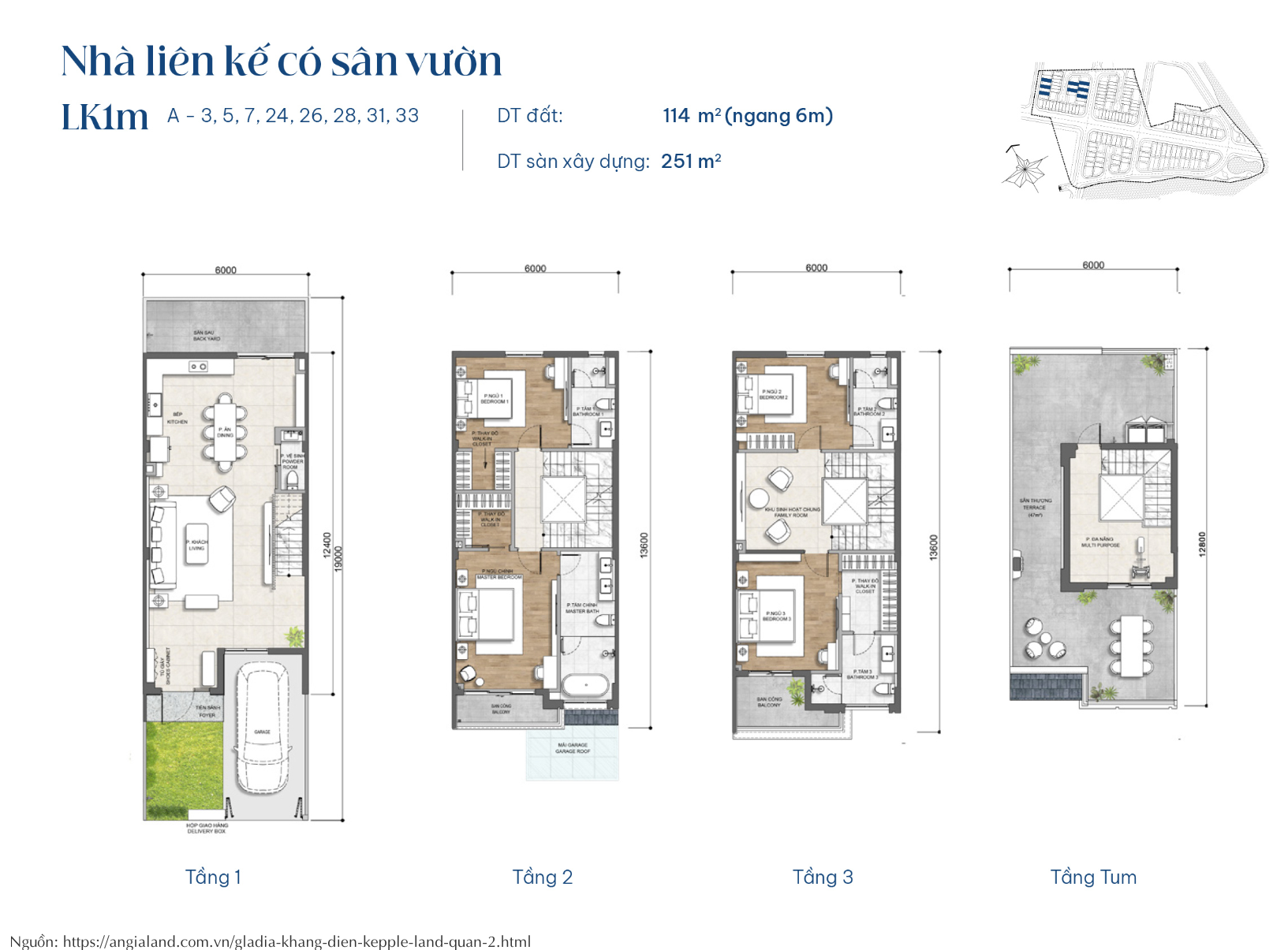 Mat Bang Nha Lien Ke Co San Vuon Gladia By The Waters 1