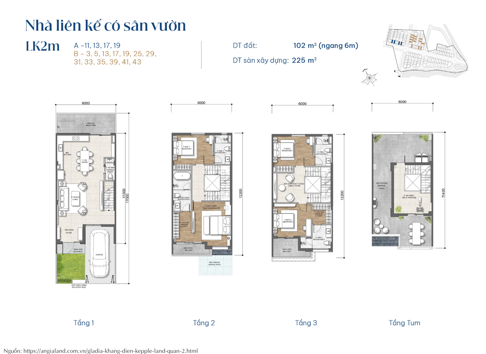 Mat Bang Nha Lien Ke Co San Vuon Gladia By The Waters 2