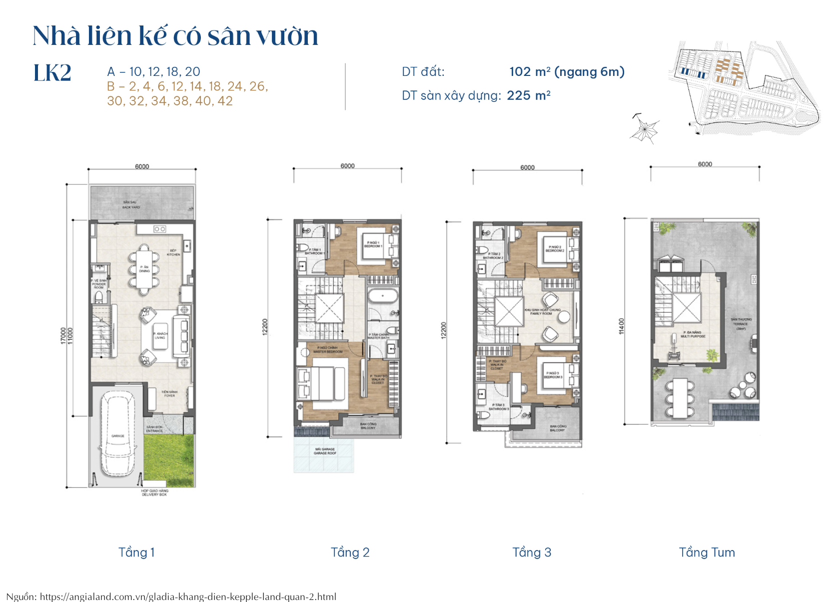 Mat Bang Nha Lien Ke Co San Vuon Gladia By The Waters 5